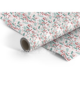 FLORAL NAVIDAD BOBINA GREASEPROOF 40GRSX390mm / 50MTS 